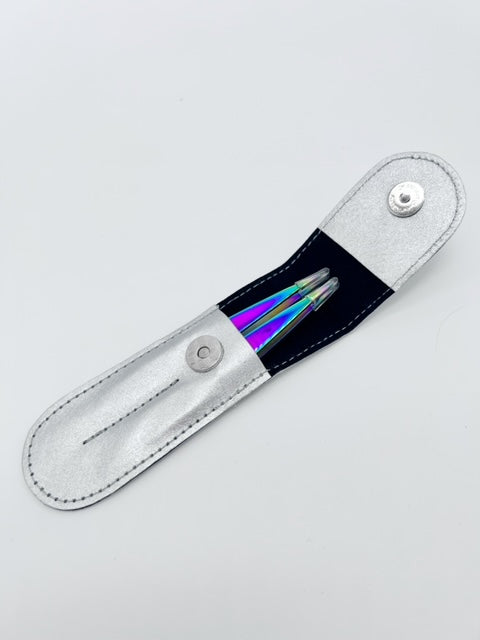 POINTY AND POINTY TWEEZER SET W/ POUCH