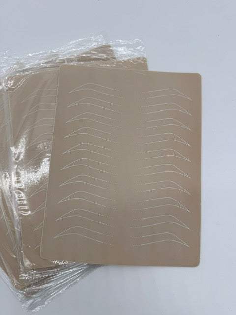 Double Sided Practice Skin latex for Eyebrows