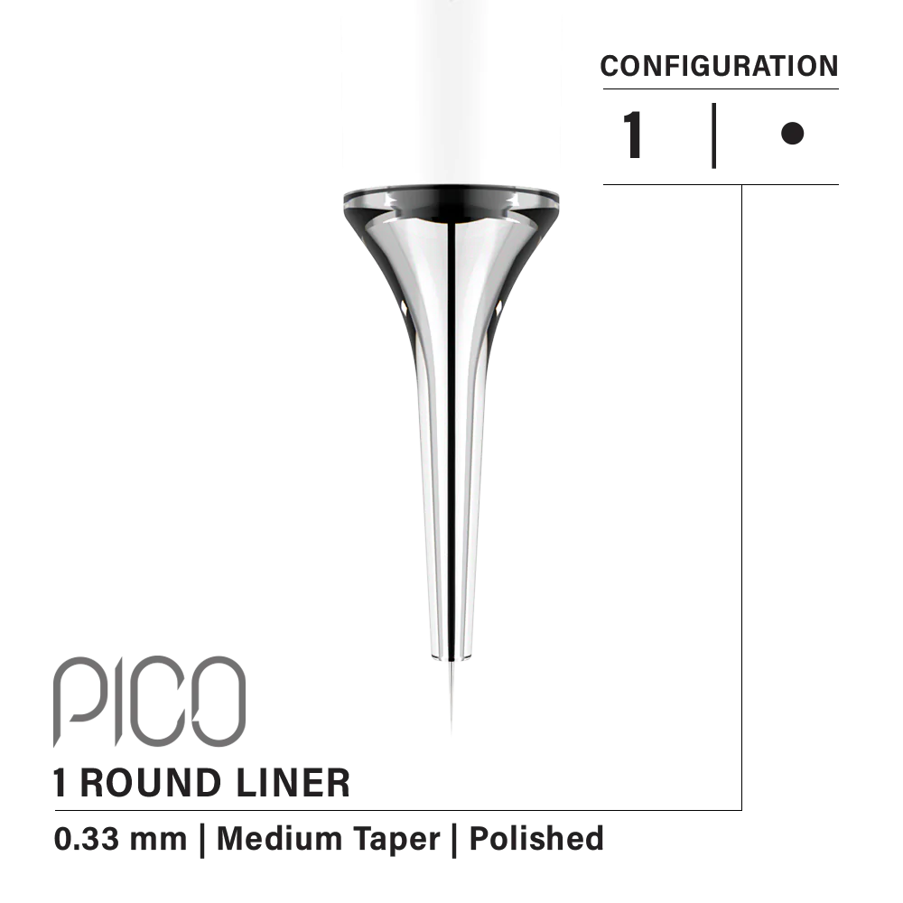 Vertix Pico Round Liner  1 / 0.33mm Medium Taper (20 pack)